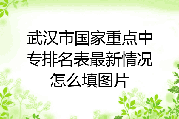 武汉市国家重点中专排名表最新情况怎么填图片