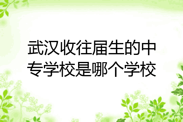 武汉收往届生的中专学校是哪个学校