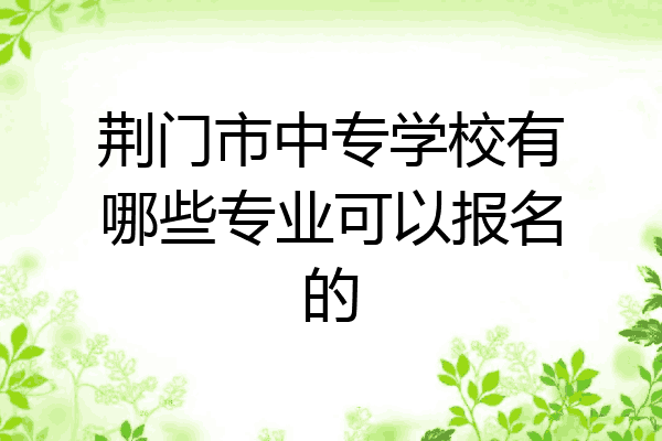 荆门市中专学校有哪些专业可以报名的