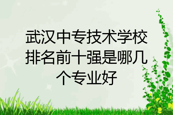 武汉中专技术学校排名前十强是哪几个专业好