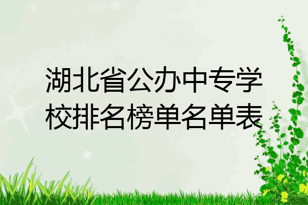 湖北省公办中专学校排名榜单名单表