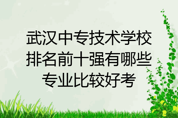 武汉中专技术学校排名前十强有哪些专业比较好考