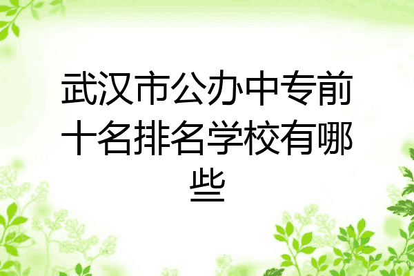 武汉市公办中专前十名排名学校有哪些