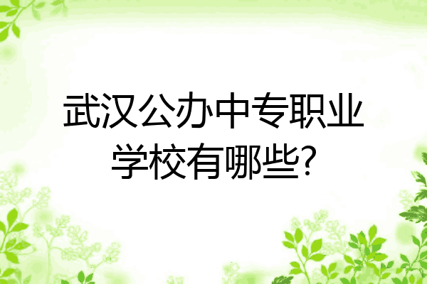 武汉公办中专职业学校有哪些?