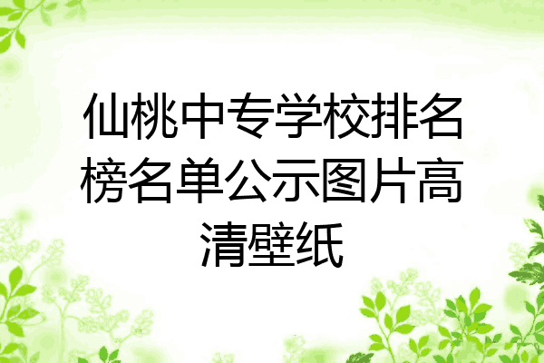 仙桃中专学校排名榜名单公示图片高清壁纸
