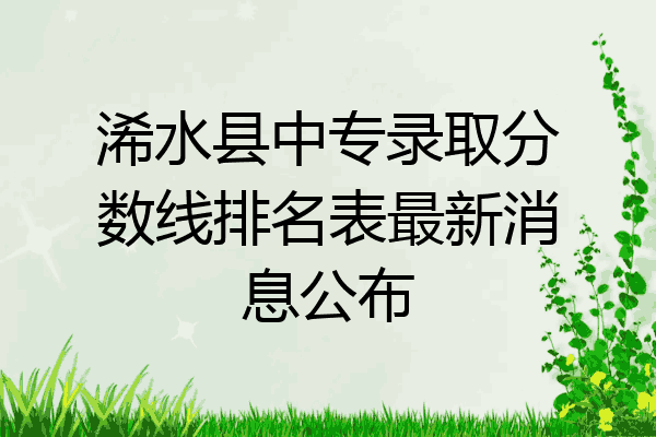 浠水县中专录取分数线排名表最新消息公布