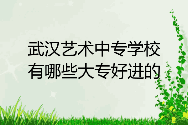武汉艺术中专学校有哪些大专好进的