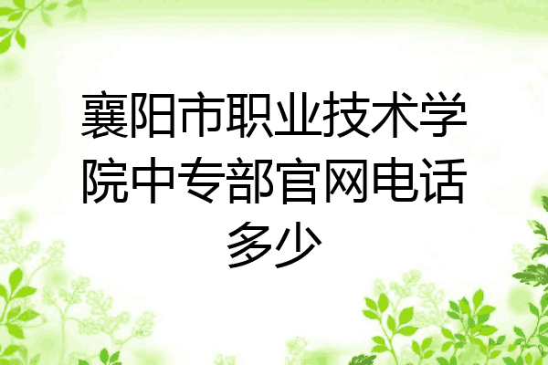 襄阳市职业技术学院中专部官网电话多少