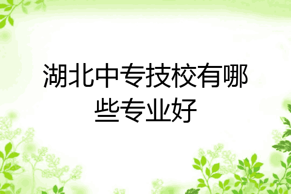 湖北中专技校有哪些专业好
