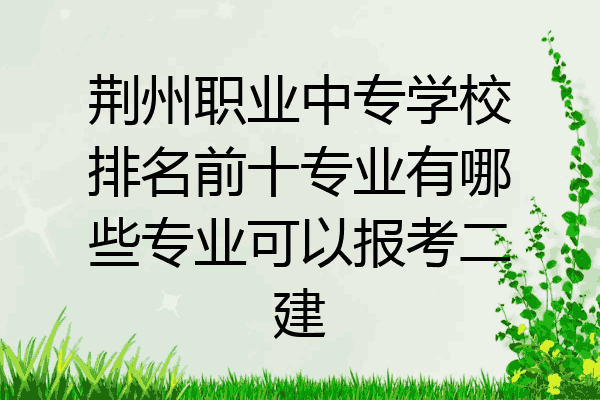 荆州职业中专学校排名前十专业有哪些专业可以报考二建