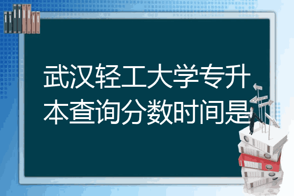 武汉轻工大学专升本查询分数时间是