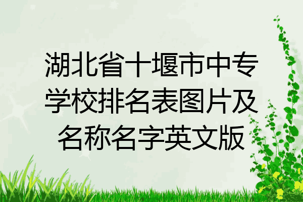 湖北省十堰市中专学校排名表图片及名称名字英文版