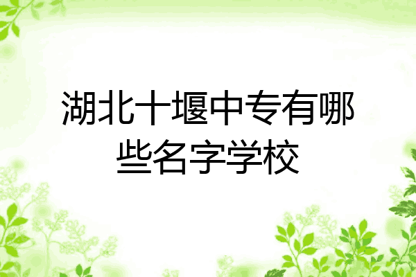 湖北十堰中专有哪些名字学校