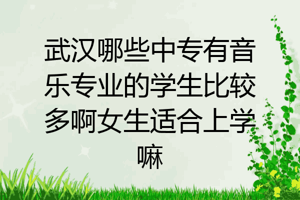 武汉哪些中专有音乐专业的学生比较多啊女生适合上学嘛