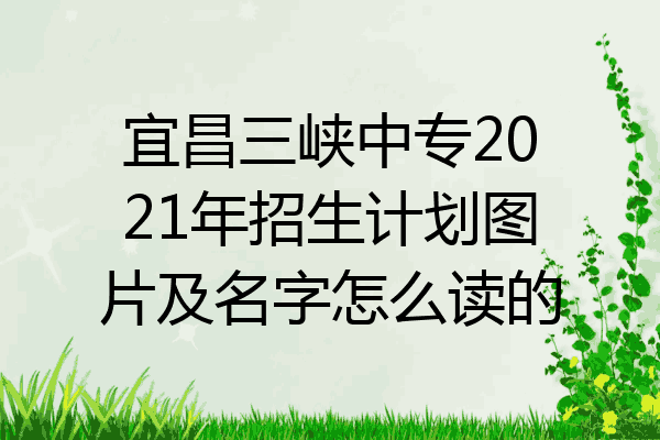 宜昌三峡中专2021年招生计划图片及名字怎么读的