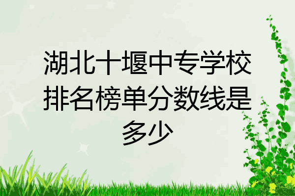 湖北十堰中专学校排名榜单分数线是多少