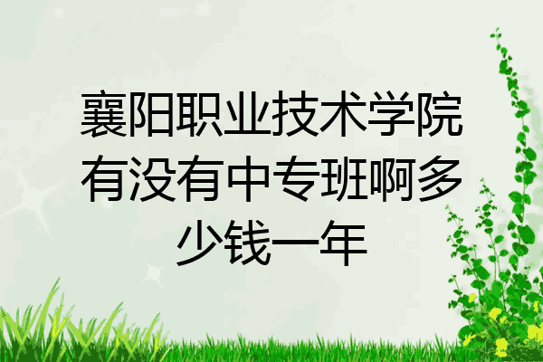 襄阳职业技术学院有没有中专班啊多少钱一年