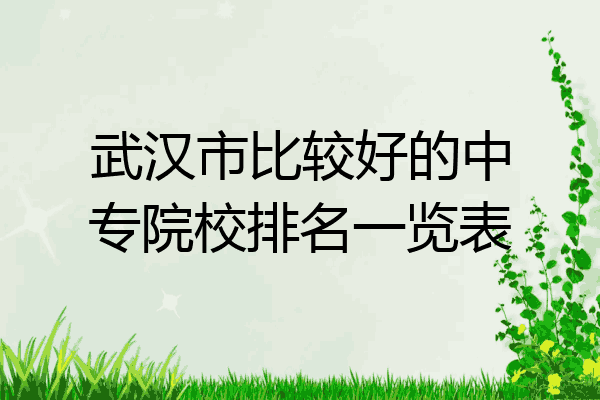 武汉市比较好的中专院校排名一览表