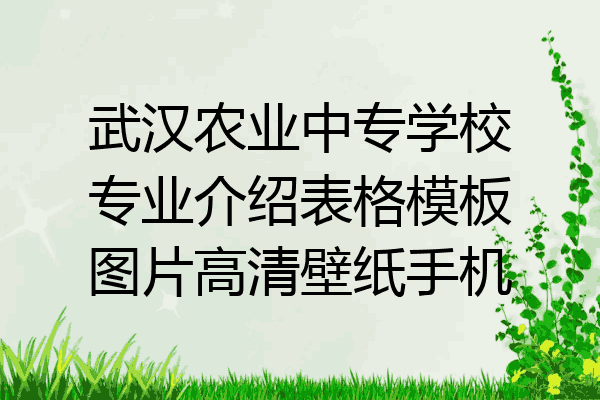 武汉农业中专学校专业介绍表格模板图片高清壁纸手机