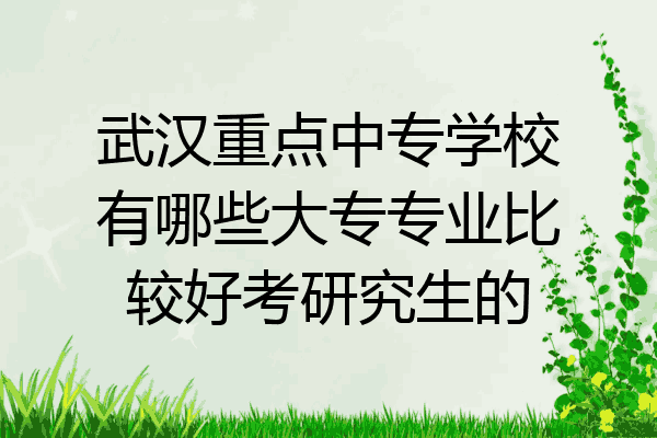武汉重点中专学校有哪些大专专业比较好考研究生的