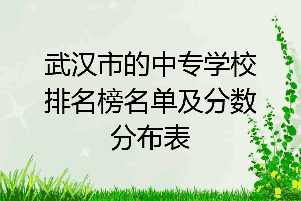 武汉市的中专学校排名榜名单及分数分布表