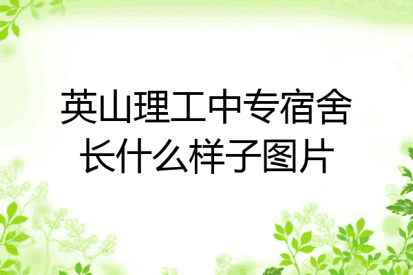 英山理工中专宿舍长什么样子图片