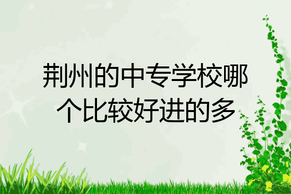 荆州的中专学校哪个比较好进的多