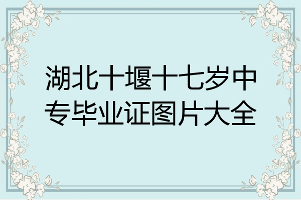 湖北十堰十七岁中专毕业证图片大全