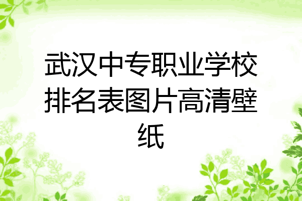 武汉中专职业学校排名表图片高清壁纸