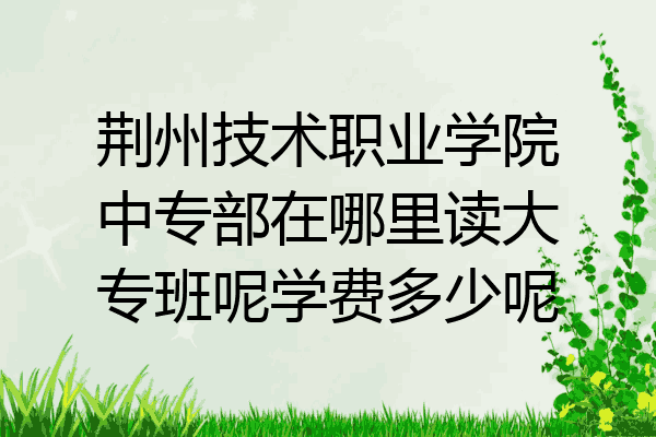 荆州技术职业学院中专部在哪里读大专班呢学费多少呢