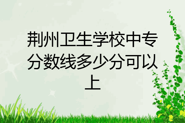 荆州卫生学校中专分数线多少分可以上
