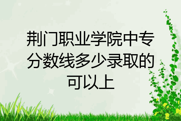 荆门职业学院中专分数线多少录取的可以上