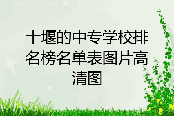 十堰的中专学校排名榜名单表图片高清图