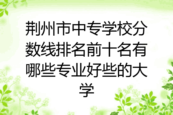 荆州市中专学校分数线排名前十名有哪些专业好些的大学