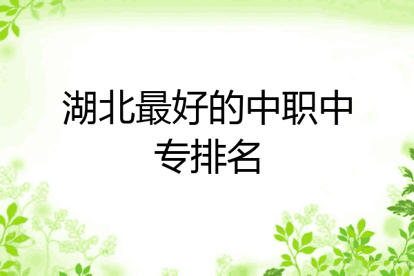 湖北最好的中职中专排名