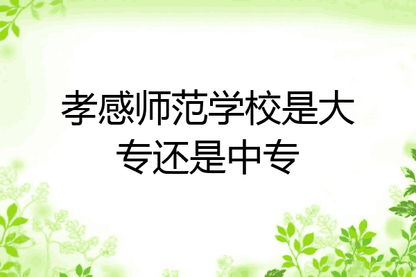 孝感师范学校是大专还是中专