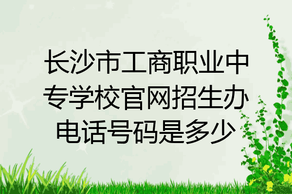 长沙市工商职业中专学校官网招生办电话号码是多少