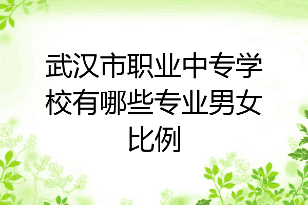 武汉市职业中专学校有哪些专业男女比例