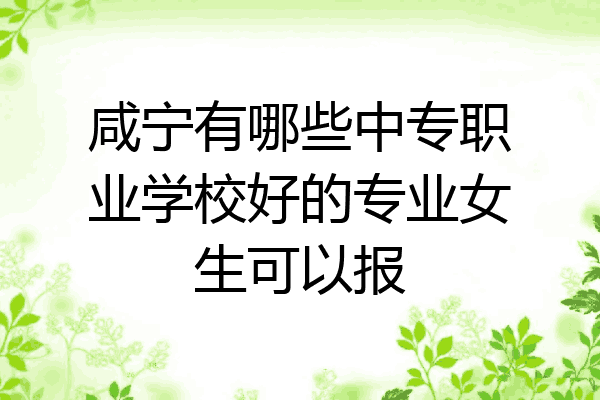 咸宁有哪些中专职业学校好的专业女生可以报