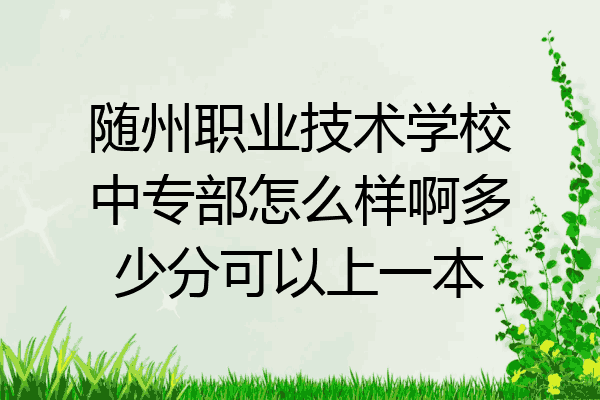 随州职业技术学校中专部怎么样啊多少分可以上一本