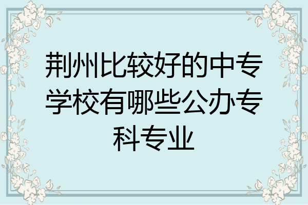 荆州比较好的中专学校有哪些公办专科专业