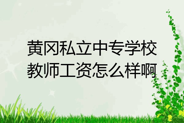 黄冈私立中专学校教师工资怎么样啊