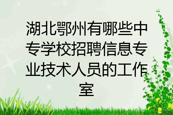 湖北鄂州有哪些中专学校招聘信息专业技术人员的工作室