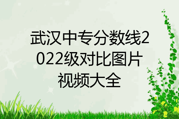 武汉中专分数线2022级对比图片视频大全