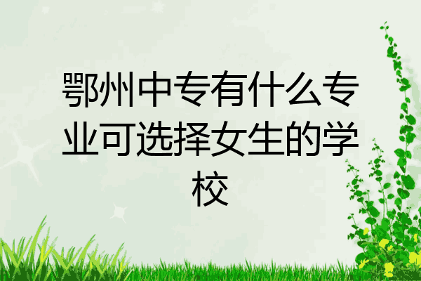 鄂州中专有什么专业可选择女生的学校