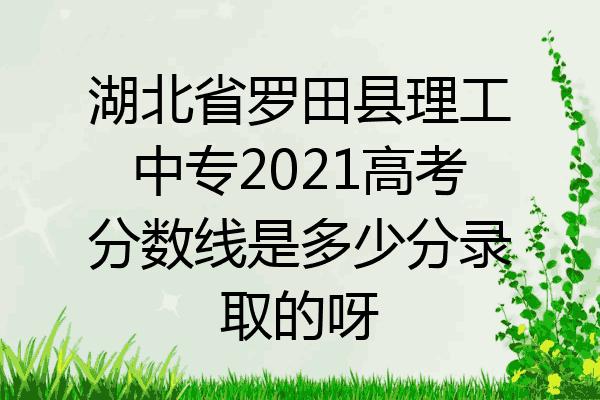 湖北省罗田县理工中专2021高考分数线是多少分录取的呀