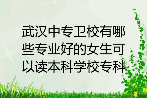武汉中专卫校有哪些专业好的女生可以读本科学校专科