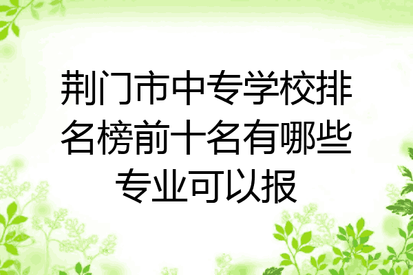 荆门市中专学校排名榜前十名有哪些专业可以报