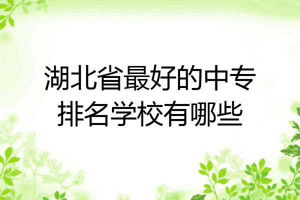 湖北省最好的中专排名学校有哪些