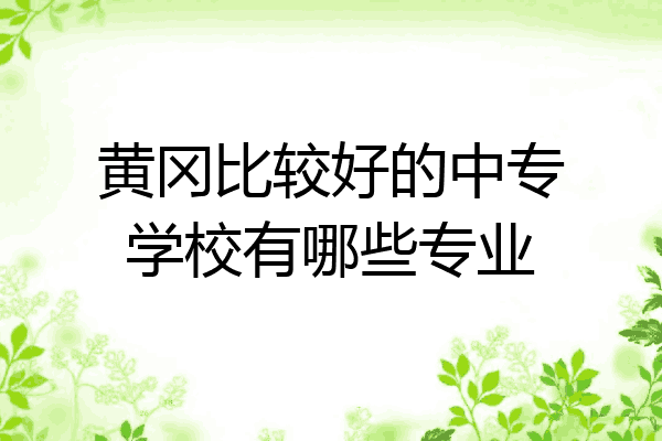 黄冈比较好的中专学校有哪些专业